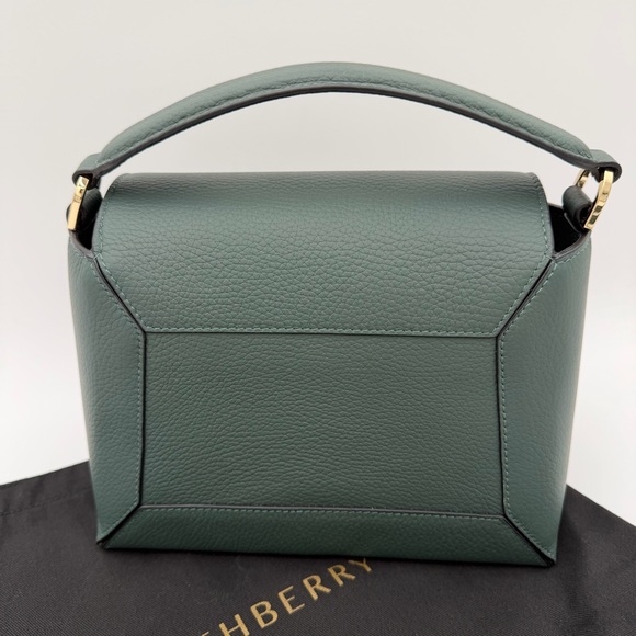 Strathberry Mosaic Bottle Green-Sage Leather Gold Bar Hardware - Picture 3 of 16